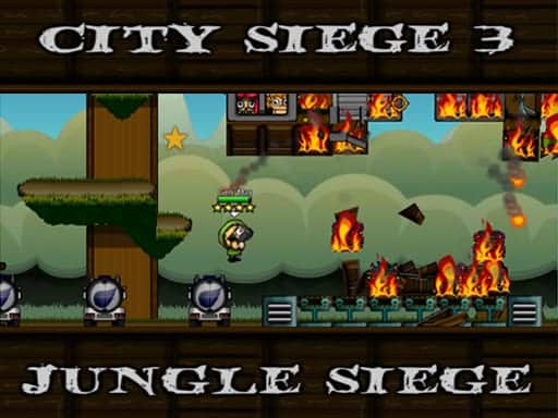 Screenshot van City Siege 3. Jungle Siege