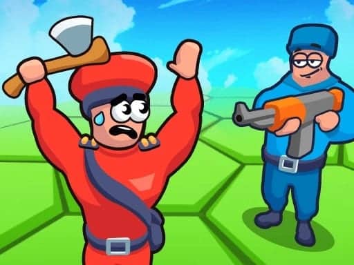 Screenshot van Tile Hex World: Red vs Blue