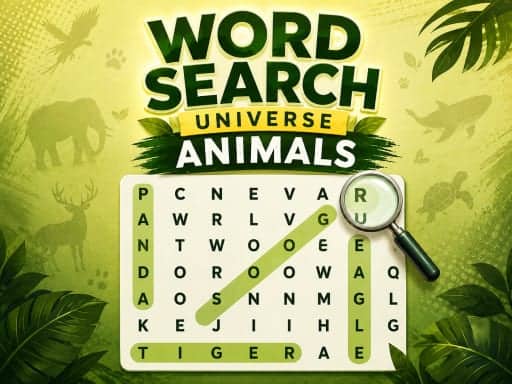 Screenshot van Word Search Universe Animals